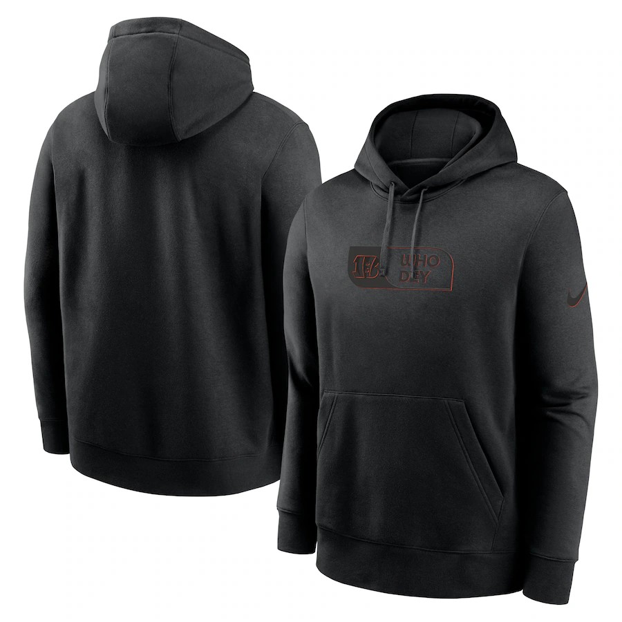 Men cincinnati bengals black style #2 NFL 2024 hoodie